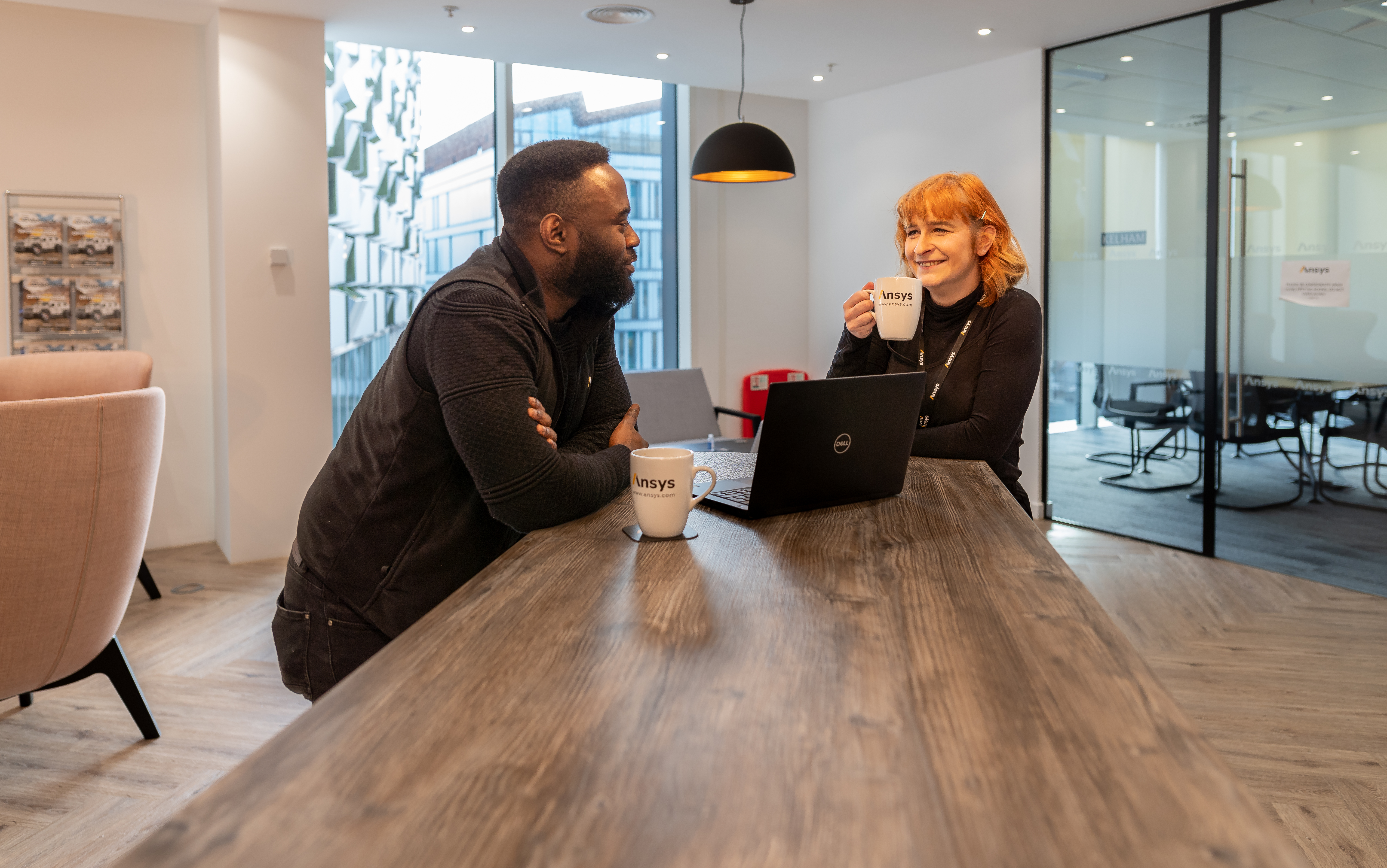 Ansys Employees drinking Coffee